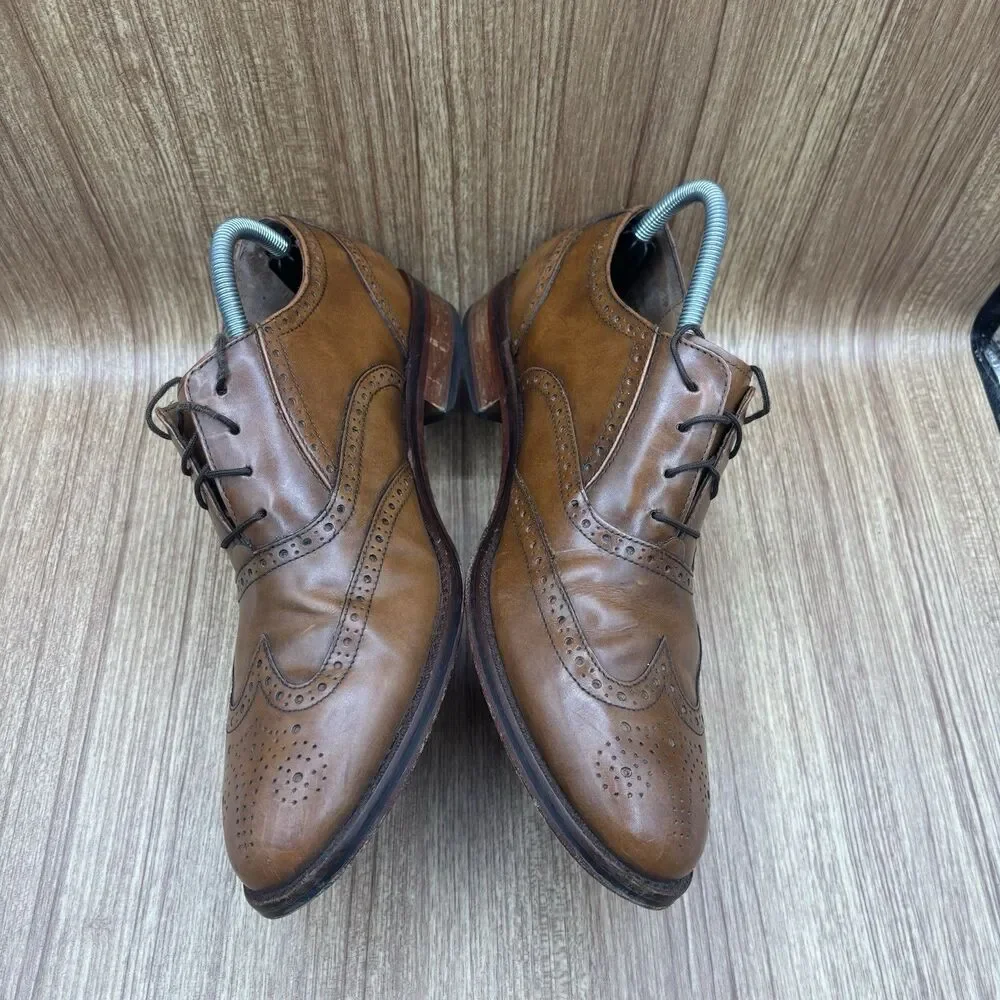COLE HAAN Walnut Brown Leather‎ Wingtips Brogue Dress Shoes Men's 10 M